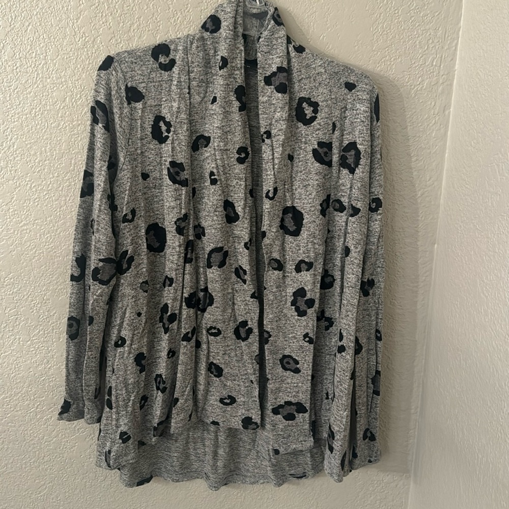 Gibson black and gray open cardigan - like new!